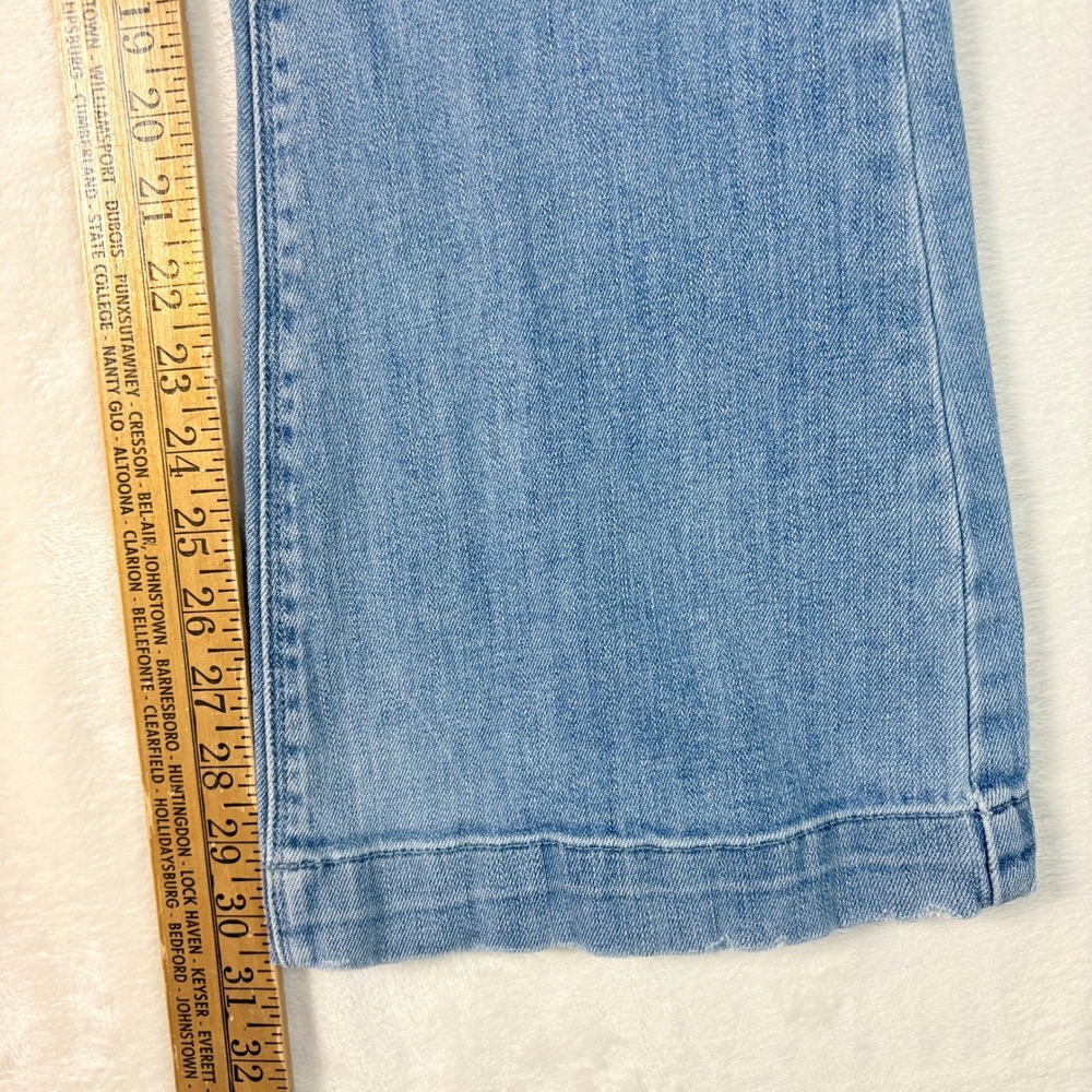 American Eagle Flare Jeans Women 8 Light Blue Excellent Low Rise Button Fly Y2K - Picture 5 of 14